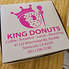 King Donuts menu