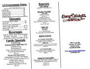 Davy Crockett Grill menu