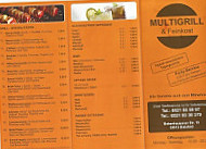 Multigrill & Feinkost menu