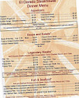 Eldorado Steakhouse menu