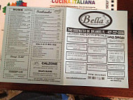 Bella's Pizzeria menu