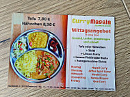 Curry Masala  menu