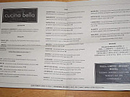 Cucina Bella menu