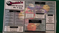 Cookie's Long Shots Grill menu