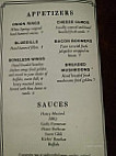 White Springs Night Club menu