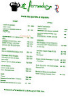 La Ferrandaise menu