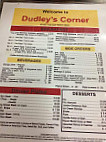 Dudley's Corner menu