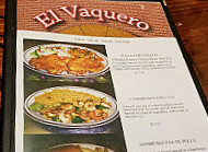 El Vaquero menu