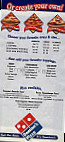 Domino's Pizza menu