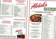 Abduls Balti House menu