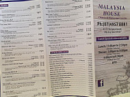 Malaysia House menu