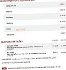 Le Kiosque à Pizzas menu