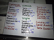 Viva Taco Azteca Truck menu
