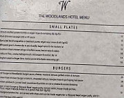 Woodlands Hotel menu
