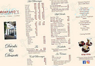 Montanos Patisserie Cafe menu