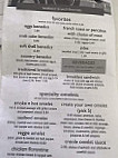 Bonnie C's Cafe menu