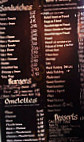 Rowans Cafe menu