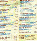 Monsoon Fine Indian Dining menu