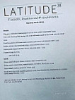 Latitude 38 Bistro Spirits menu