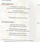 Les Trois Colonnes menu