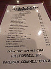 Hilltop N Grill. menu