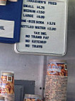 Thrashers French Fries menu