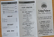 Uday Palace menu