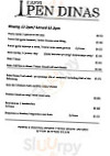 Caffi Pen Dinas Cafe menu