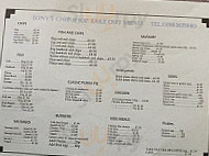 Tonys Fish And Chip Shop menu