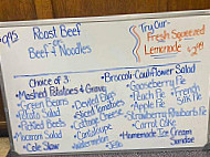 Sale Barn Cafe menu