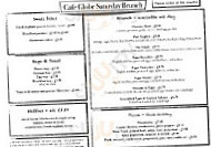 Cafe Globe menu