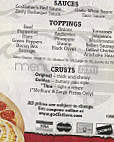 Godfather's Pizza menu