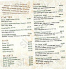 Plume Of Feathers menu
