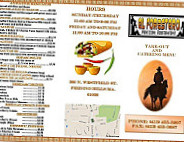 El Forastero Mexican Food menu