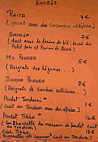 Escale Indienne menu