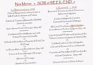 La Table d'O menu