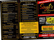 Singh's Gourmet Indian Food menu