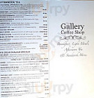 The Gallery Coffee Shop menu