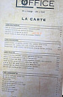 L'office Bar Brasserie Restaurant menu