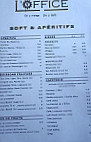 L'office Bar Brasserie Restaurant menu