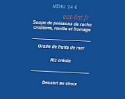 La Fregate menu