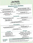 Jackie's Cafe menu