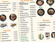 Pho U menu