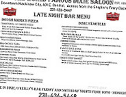 Dixie Saloon menu
