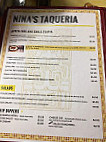 Nina's Taqueria menu