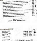 The Ori Cafe menu