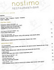 Nostimo Restaurant Bar menu