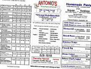 Antonio's Pizza, Pasta Pasties menu