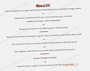 Restaurant de la Gare menu