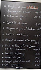 Le Bar d'O menu